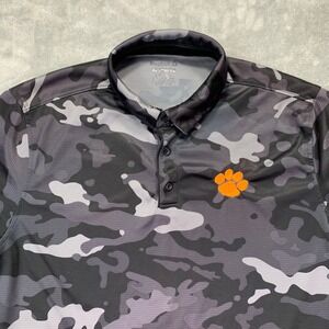 Camo Performance Polo Men's XL Reebok Clemson Tigers Athletic Dry Fit